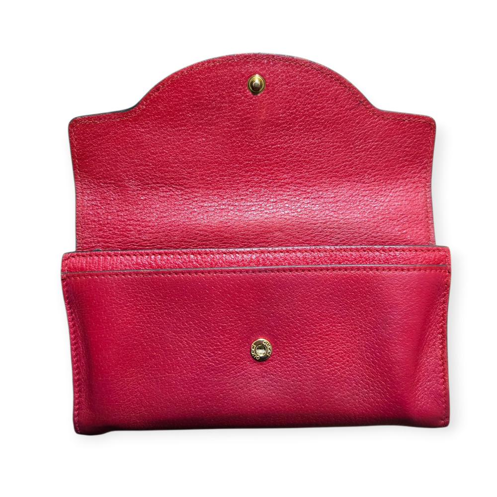 Gucci Linea Ricami Embroidered Floral Crystal Continental Leather Trifold Wallet - Picture 3 of 13